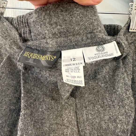 Requirements | Grey Wool Dress Pants/Trousers - Picture 4 of 6